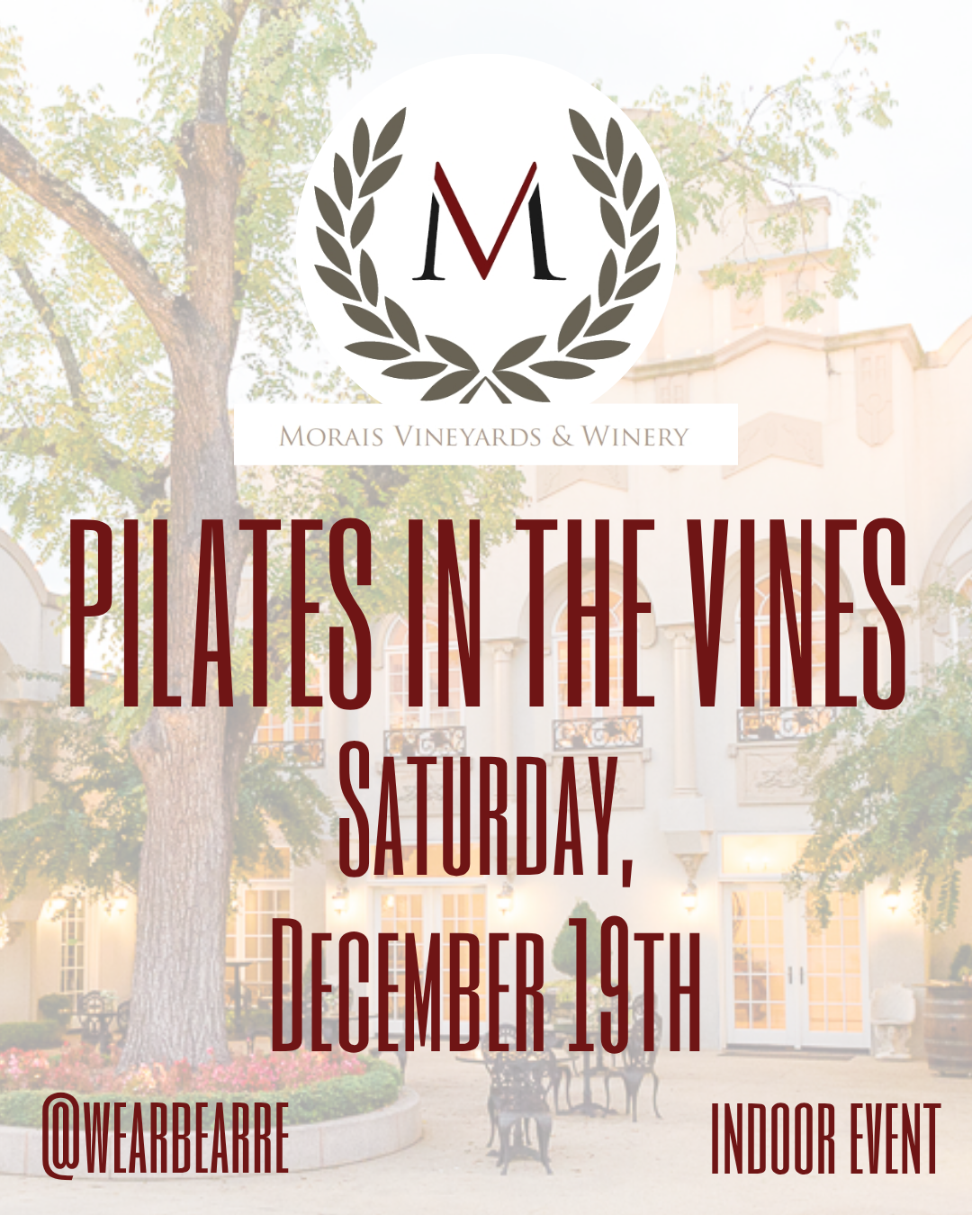 12/19/26 Morais Vineyards & Winery Pilates Event Ticket