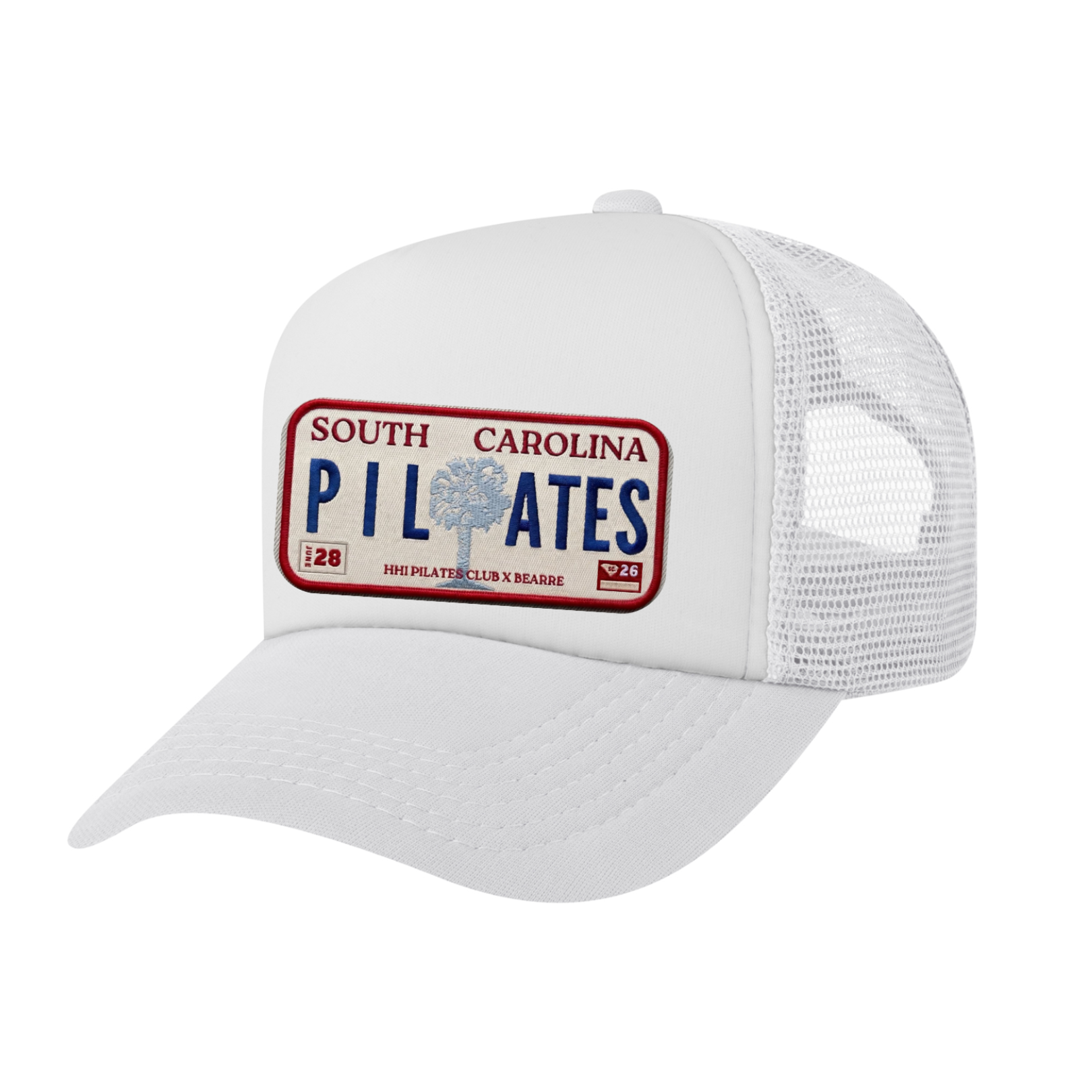 HHI PILATES CLUB X BEARRE LICENSE PLATE TRUCKER HAT