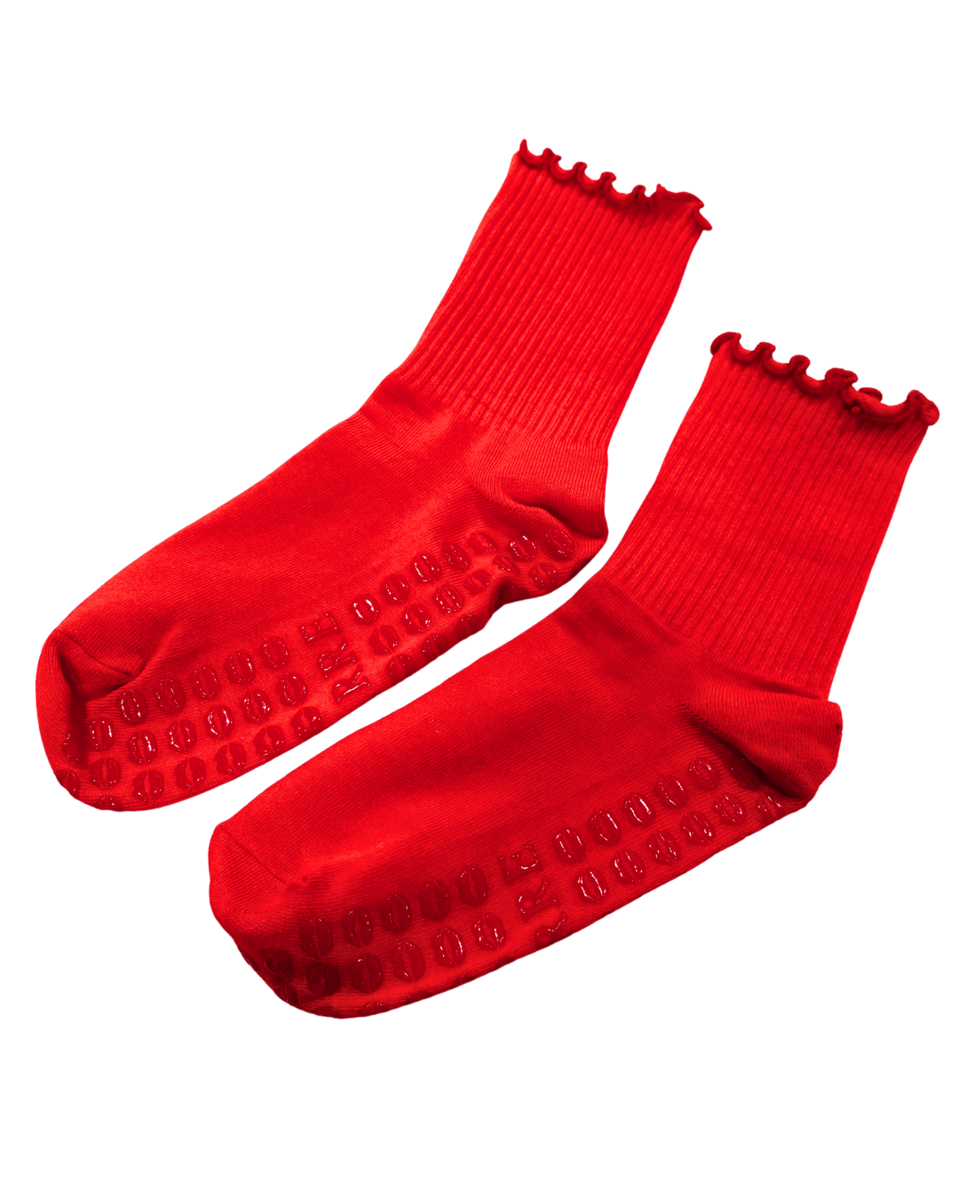Pucker Up Ruffle Crew Grip Socks