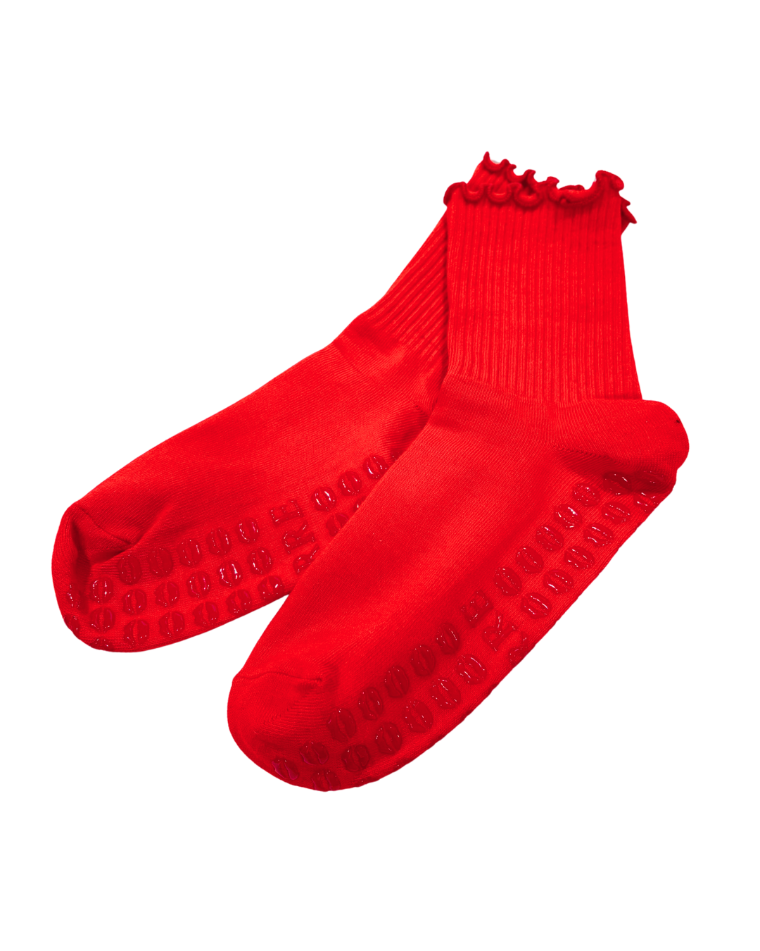 Pucker Up Ruffle Crew Grip Socks
